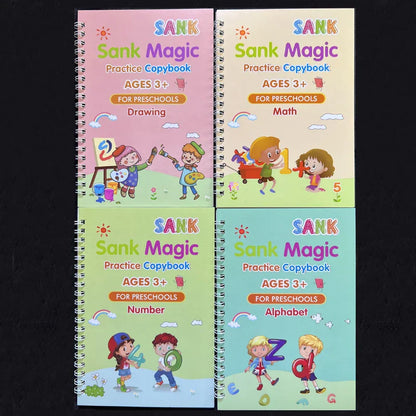 Sank Magic Practice Copybook (4 Book + 10 Refill)