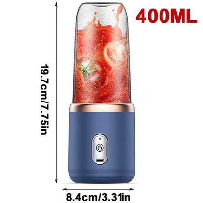 Portable USB Rechargeable Mini Blender – 6 Blade Smoothie & Juice Maker