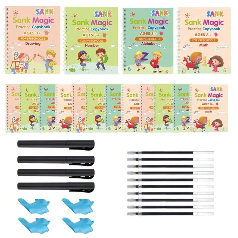 Sank Magic Practice Copybook (4 Book + 10 Refill)