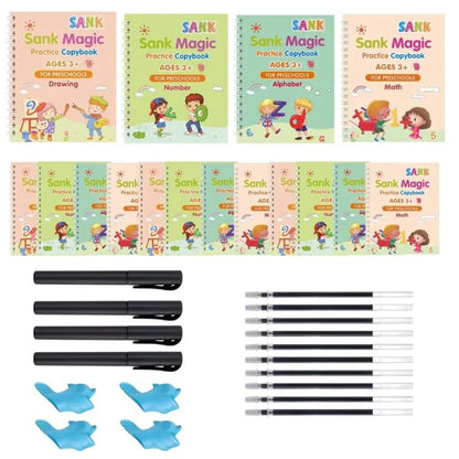 Sank Magic Practice Copybook (4 Book + 10 Refill)