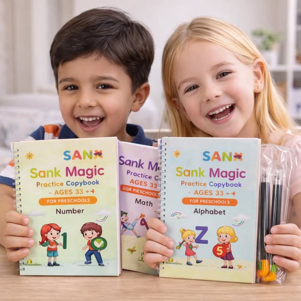 Sank Magic Practice Copybook (4 Book + 10 Refill)