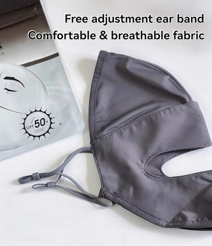 UPF 50+ Sun Protection Ice Silk Face Mask - Unisex