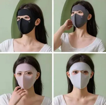 UPF 50+ Sun Protection Ice Silk Face Mask - Unisex