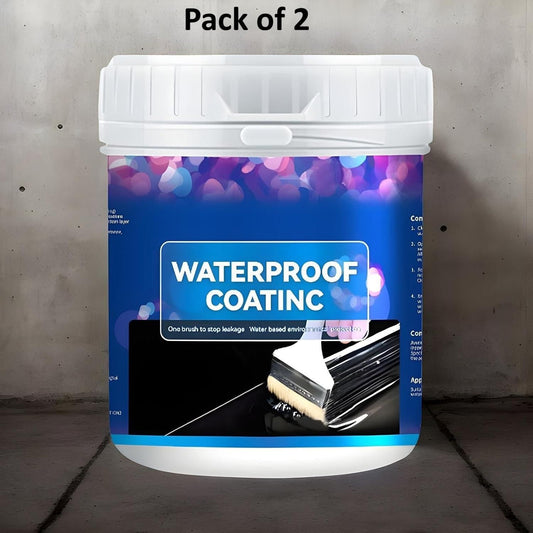 Roof Paint Sealant Transparen Waterproof Multi-Purpose Polyurethane Coating 600 ml (Pack of 2)