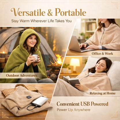 Portable Electric Heated Shawl Wrap - Unisex