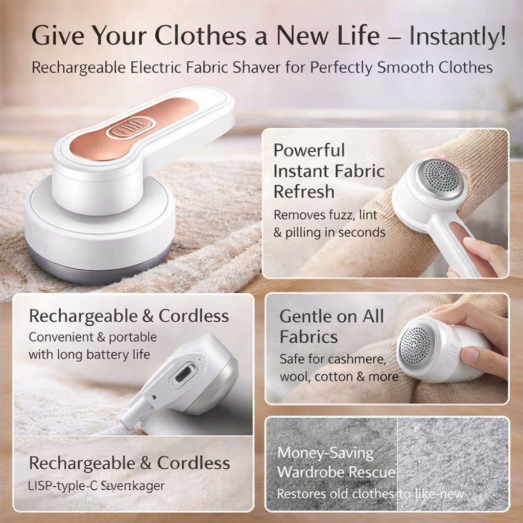 LintPro™ Electric Fabric Lint Remover & Shaver