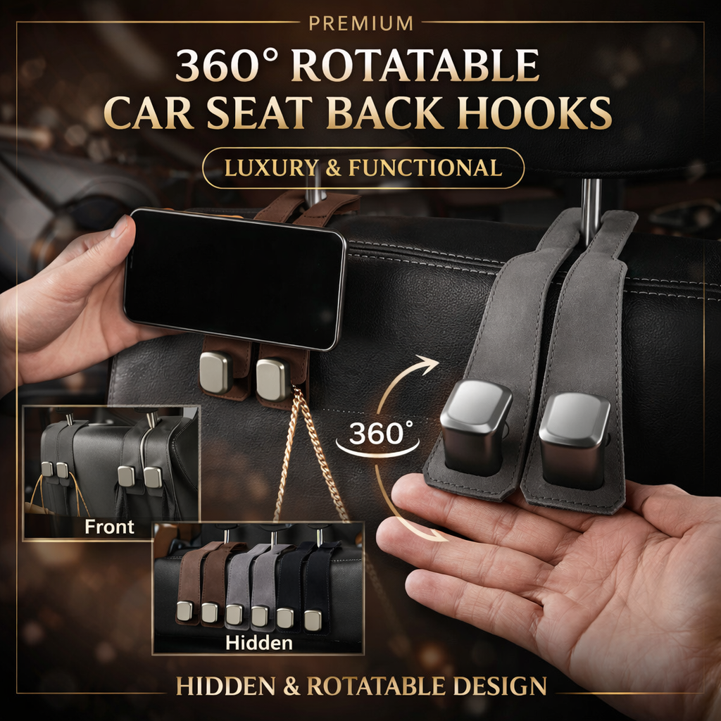 Suede Metal Car Headrest Hook