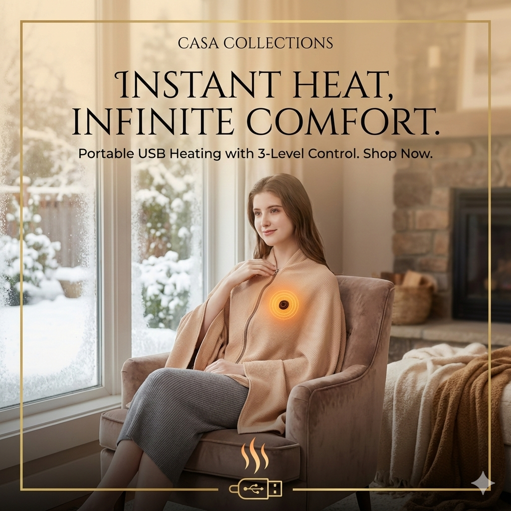 Portable Electric Heated Shawl Wrap - Unisex
