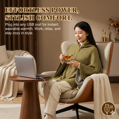 Portable Electric Heated Shawl Wrap - Unisex