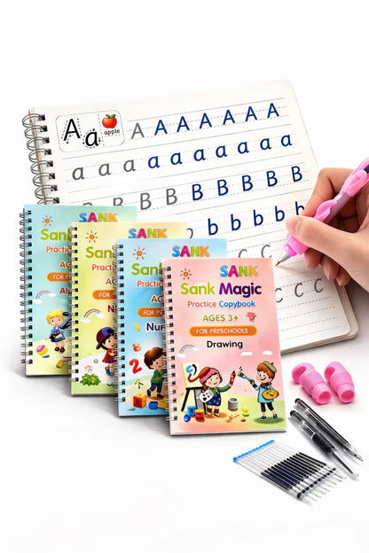 Sank Magic Practice Copybook (4 Book + 10 Refill)