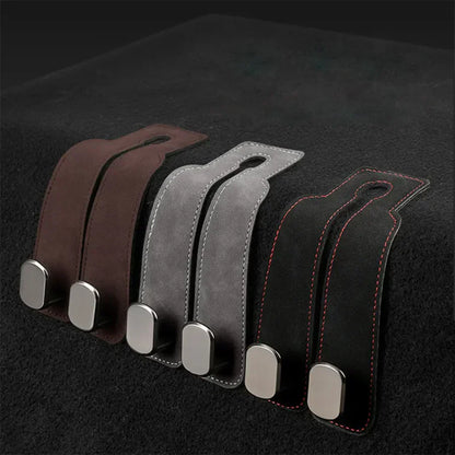 Suede Metal Car Headrest Hook