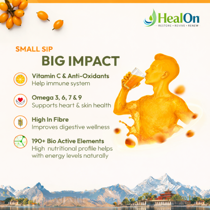 🌿HealOn™ – Sea Buckthorn Juice (Pulp) Vitamin C | Immunity & Skin Glow