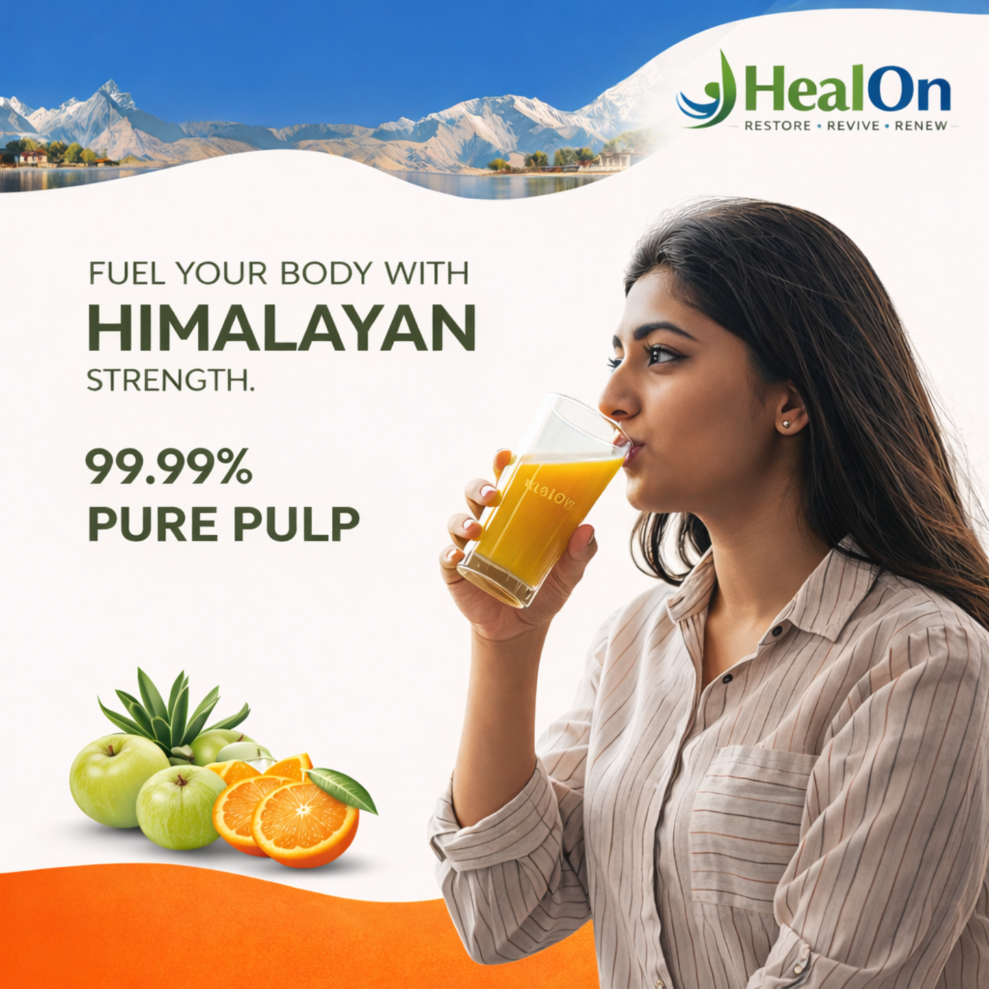 🌿HealOn™ – Sea Buckthorn Juice (Pulp) Vitamin C | Immunity & Skin Glow