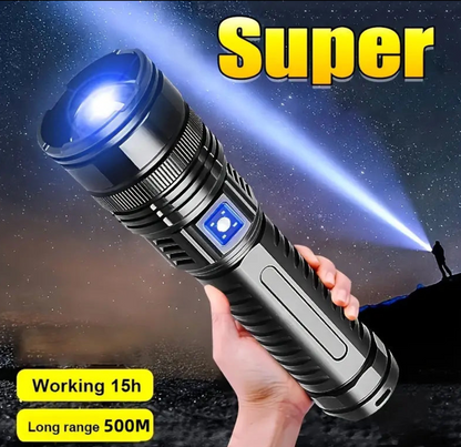 VoltBeam Pro™ – Zoomable Rechargeable Metal Flashlight (Power Bank + 12H Backup) | BUY 1 GET 1 FREE