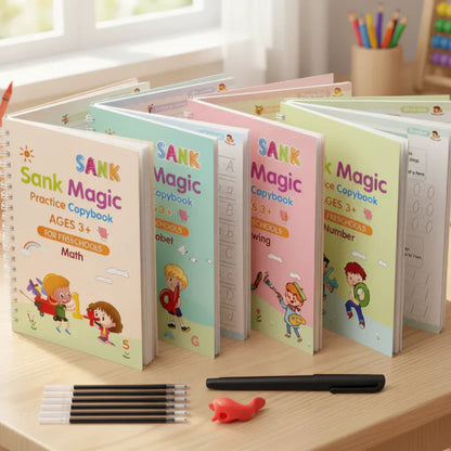 Sank Magic Practice Copybook (4 Book + 10 Refill)