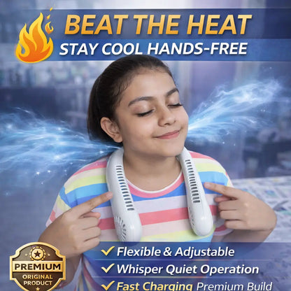 NeckFan – Wearable Neck Fan | Soft Airflow | Outdoor & Travel Cooling