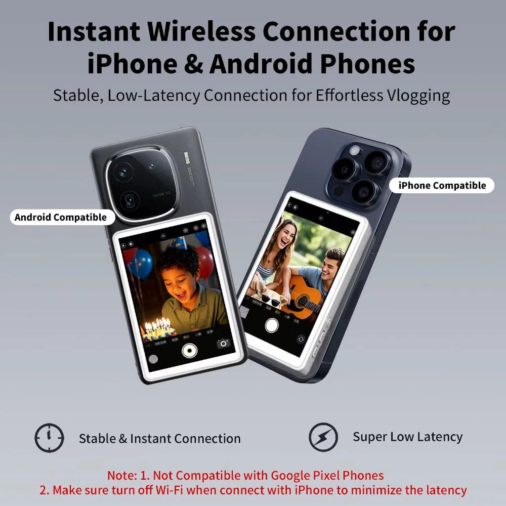 Wireless Magnetic Rear Camera Selfie Screen