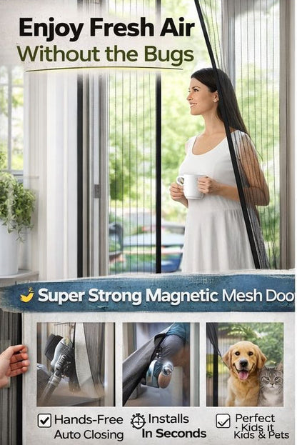 Magnetic Mosquito Net Door – Keeps Bugs Out Instantly | Buy 1 Get 1 FREE