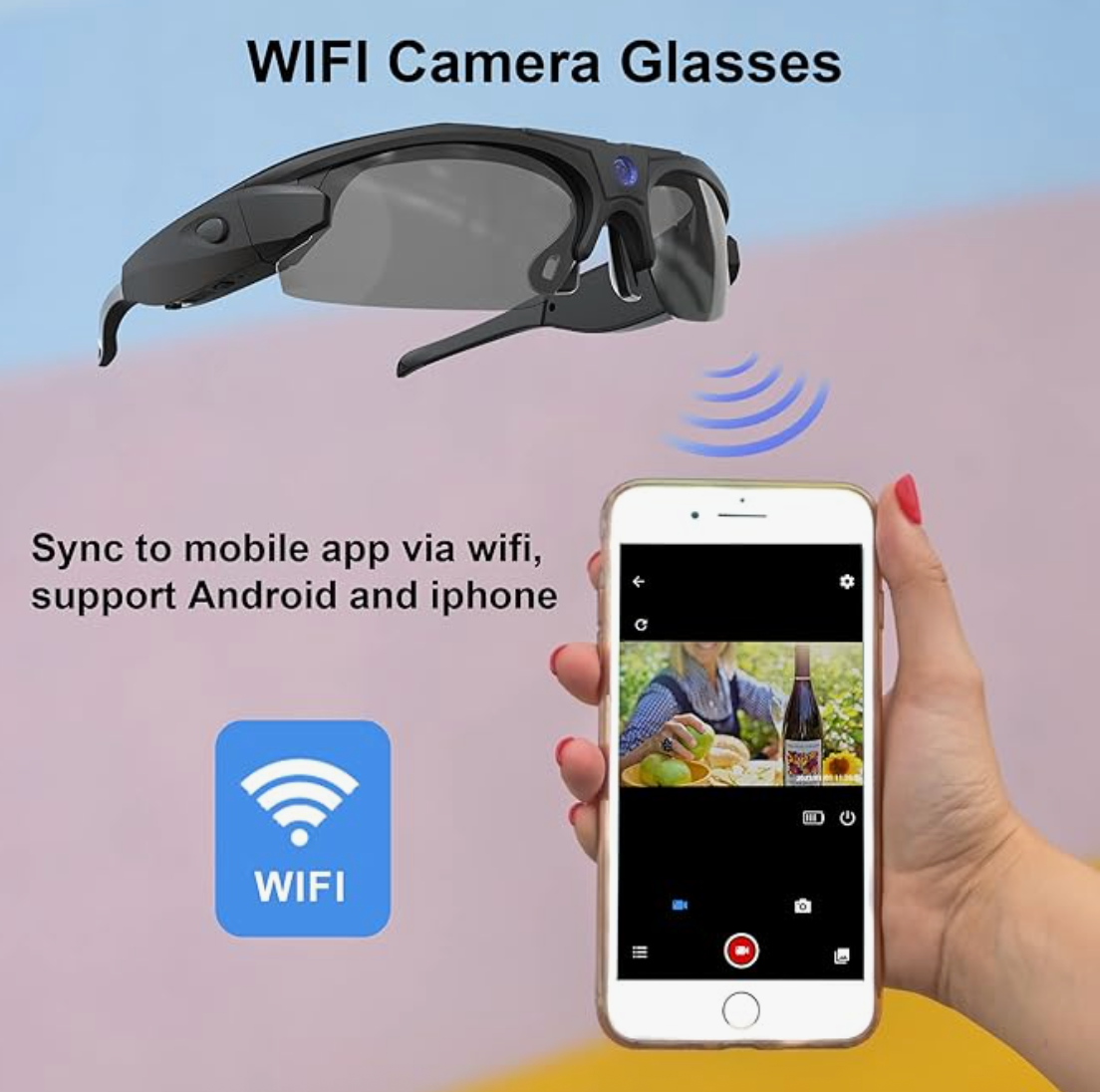 Smart HD Eyeglasses with Built-in Camera