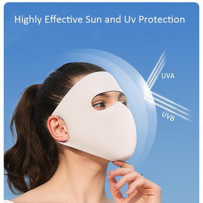 UPF 50+ Sun Protection Ice Silk Face Mask - Unisex