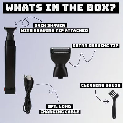 Men'S Foldable Back Hair Trimmer Upgraded Electric Back Shaver with a Long Handle,