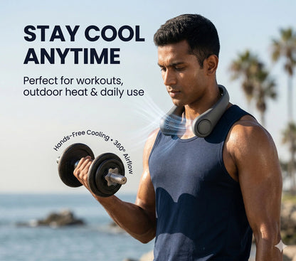 NeckFan – Wearable Neck Fan | Soft Airflow | Outdoor & Travel Cooling
