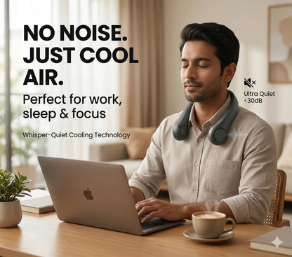 NeckFan – Wearable Neck Fan | Soft Airflow | Outdoor & Travel Cooling