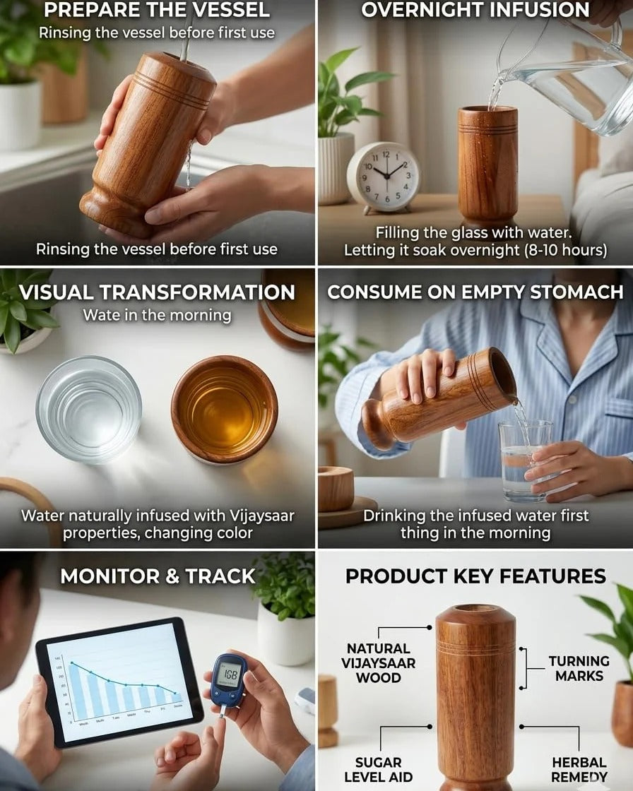Ayurvedic Vijaysar wood Sugar Control Glass