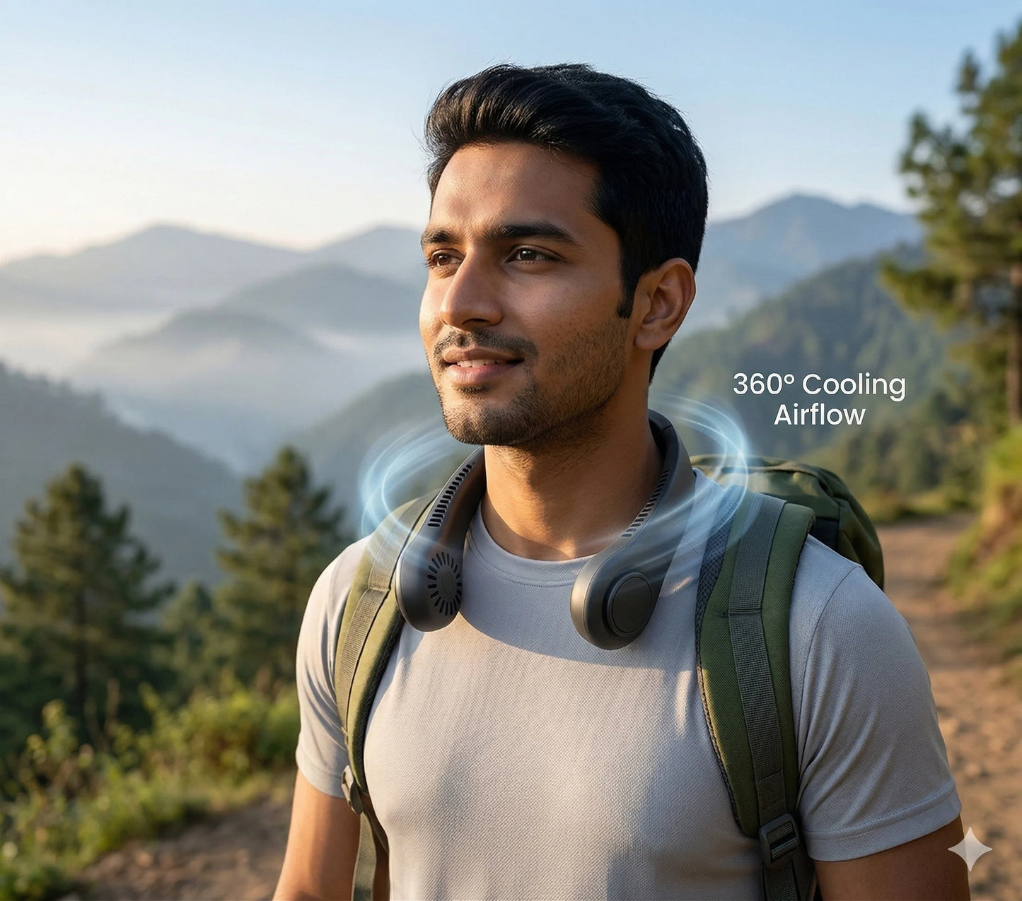 NeckFan – Wearable Neck Fan | Soft Airflow | Outdoor & Travel Cooling