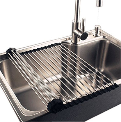 Roll-Up Dish Drying Rack – Space-Saving Sink Organizer